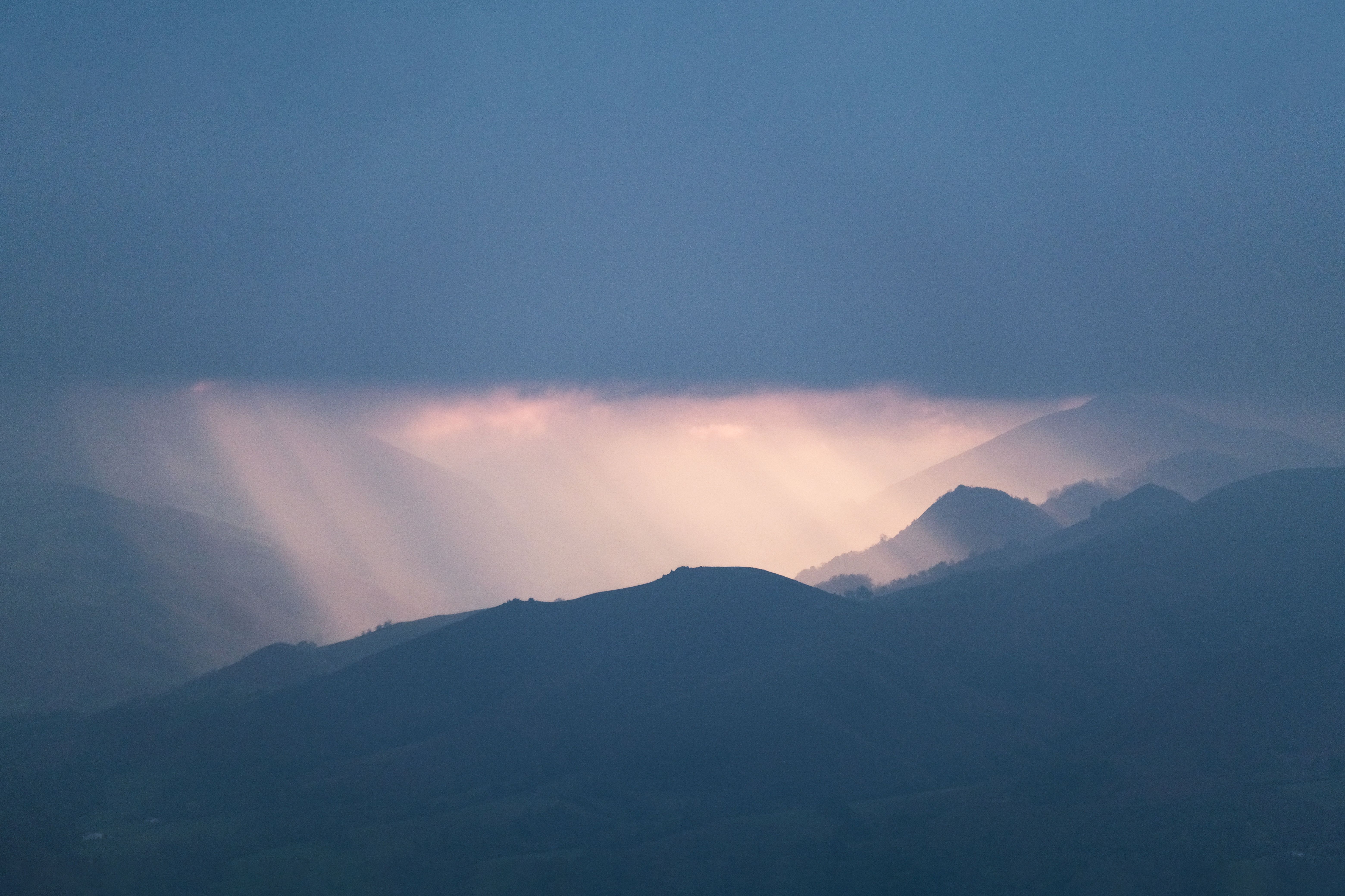 picture of mountains during the monsoon with clouds